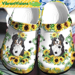 australian shepherd sunflower crocs