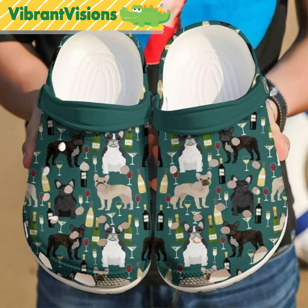 Baby Pug And Wine Dog In Crocs - Discover Comfort And Style Clog Shoes With Funny Crocs.jpg