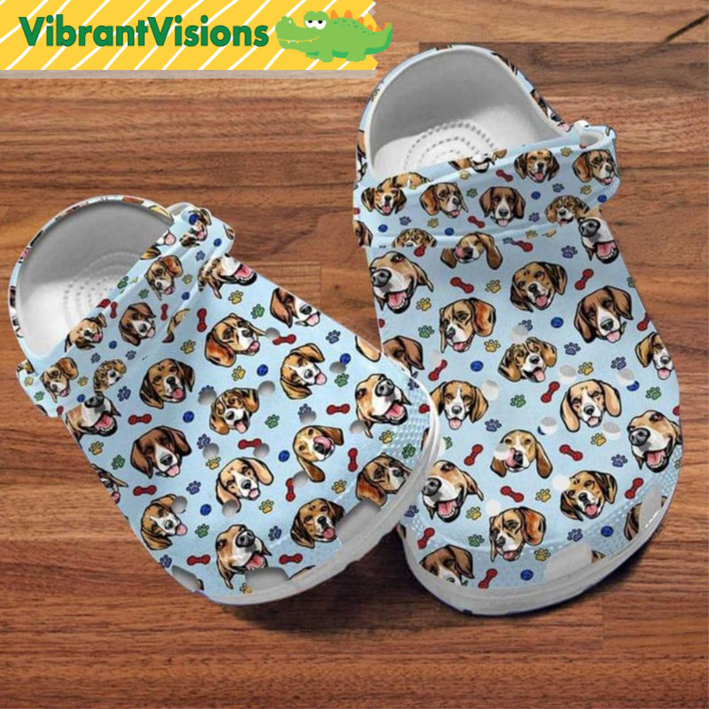 Beagle Dogs Pattern Crocs - Discover Comfort And Style Clog Shoes With Funny Crocs.jpg