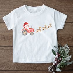christmas boy kids tractor shirt, christmas tractor t-shirt, i dig christmas kids tee, boy christmas outfit, tractor boy