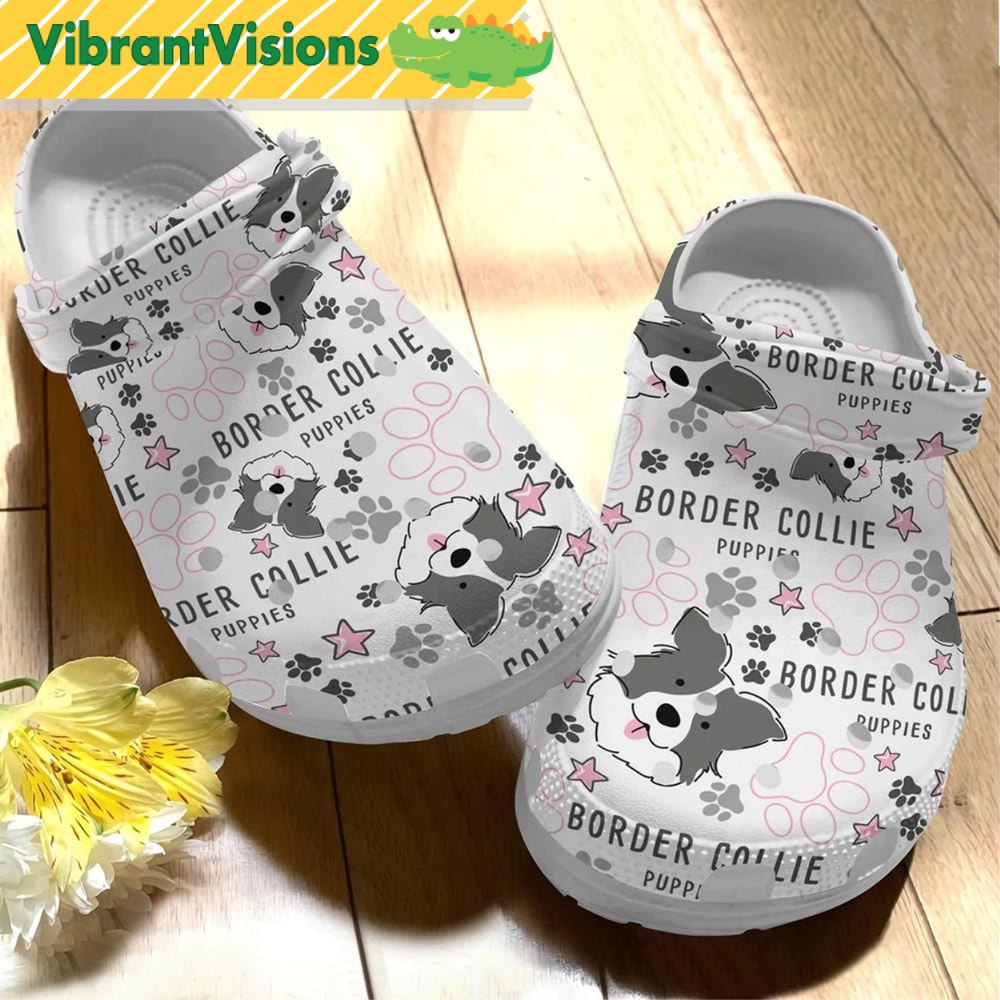 Border Collie Puppies Crocs Clog Shoes - Discover Comfort And Style Clog Shoes With Funny Crocs.jpg