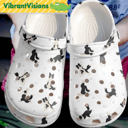 border collie white crocs