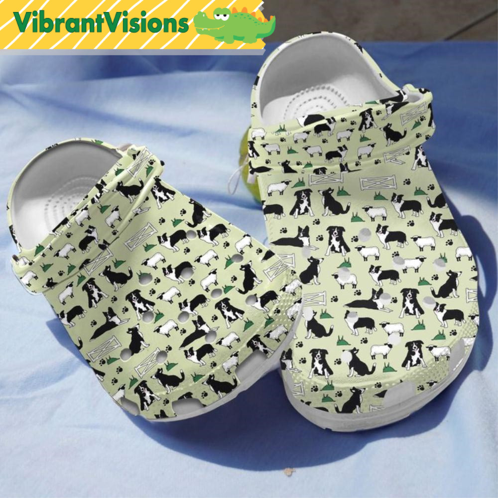 Border Collies Pattern Crocs - Discover Comfort And Style Clog Shoes With Funny Crocs.jpg