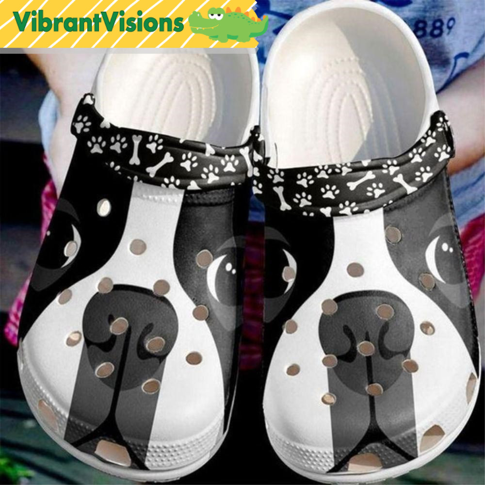 Boston Terrier Big Face Dog Crocs - Discover Comfort And Style Clog Shoes With Funny Crocs.jpg