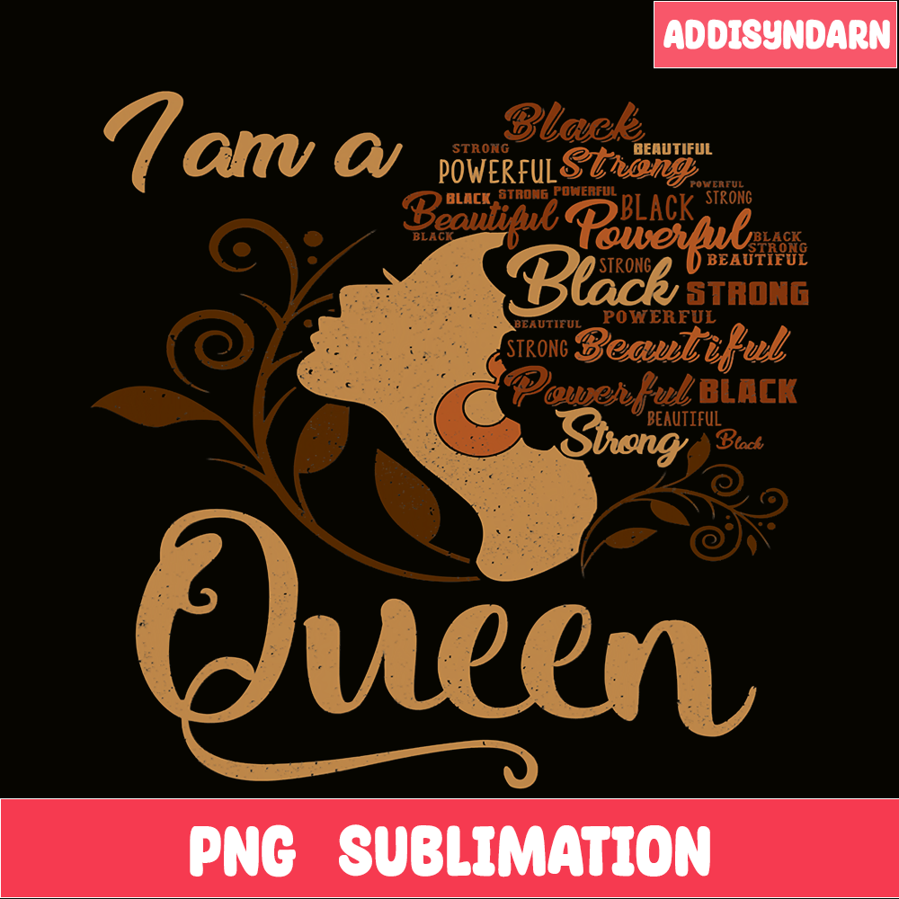QUE15112332-Black History PNG, Nature Hair PNG, Im A Queen PNG.png