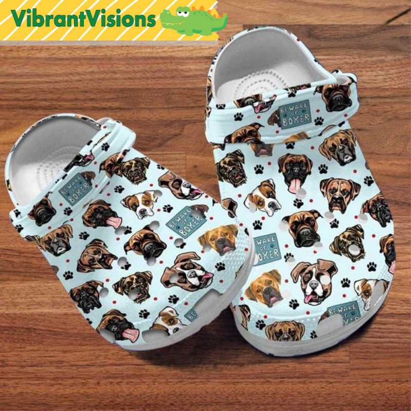 Boxer Dog Mom Hibiscus Flowers Crocs - Discover Comfort And Style Clog Shoes With Funny Crocs.jpg