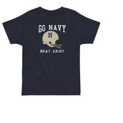 go navy beat army america's game vintage football helmet toddler t-shirt