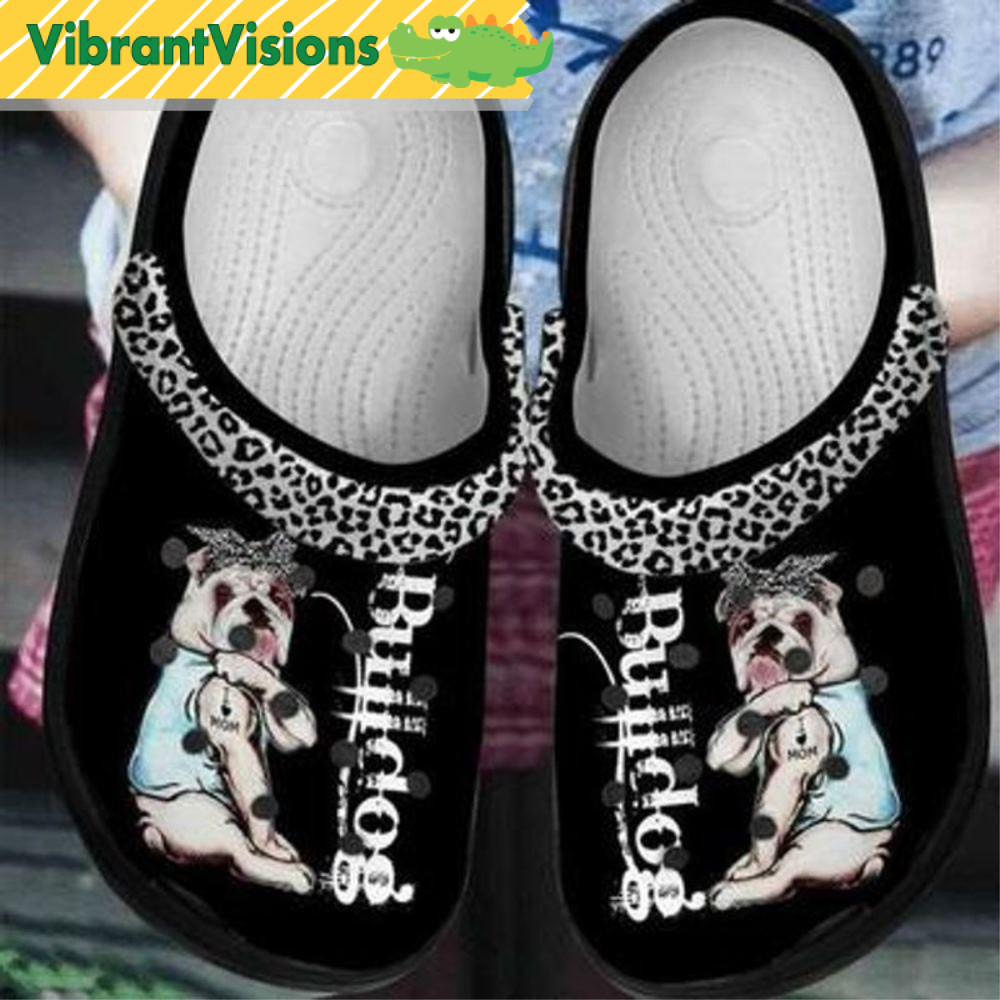 Bulldog Puppy I Love Mom Dog Crocs - Discover Comfort And Style Clog Shoes With Funny Crocs.jpg