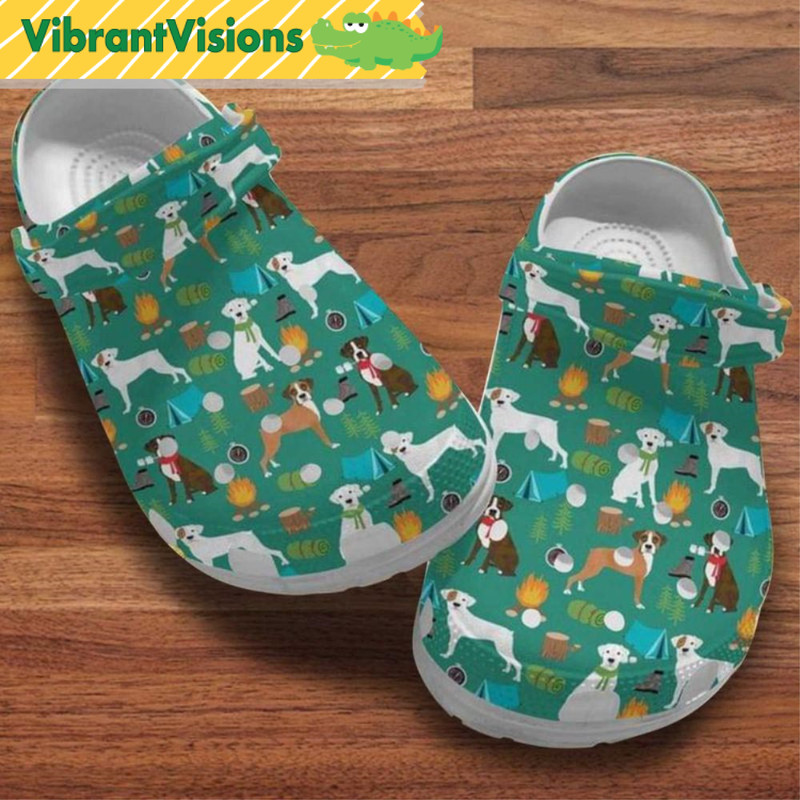 Camping Pattern Dog Crocs - Discover Comfort And Style Clog Shoes With Funny Crocs.jpg
