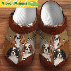 cavalier king charles spaniel leather dog crocs
