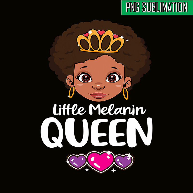QUE15112337-Little Melanin Queen PNG, School Queen PNG, Melanin Girls PNG.png