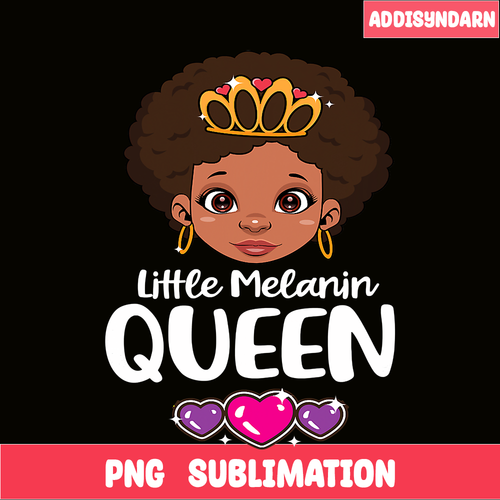 QUE15112337-Little Melanin Queen PNG, School Queen PNG, Melanin Girls PNG.png