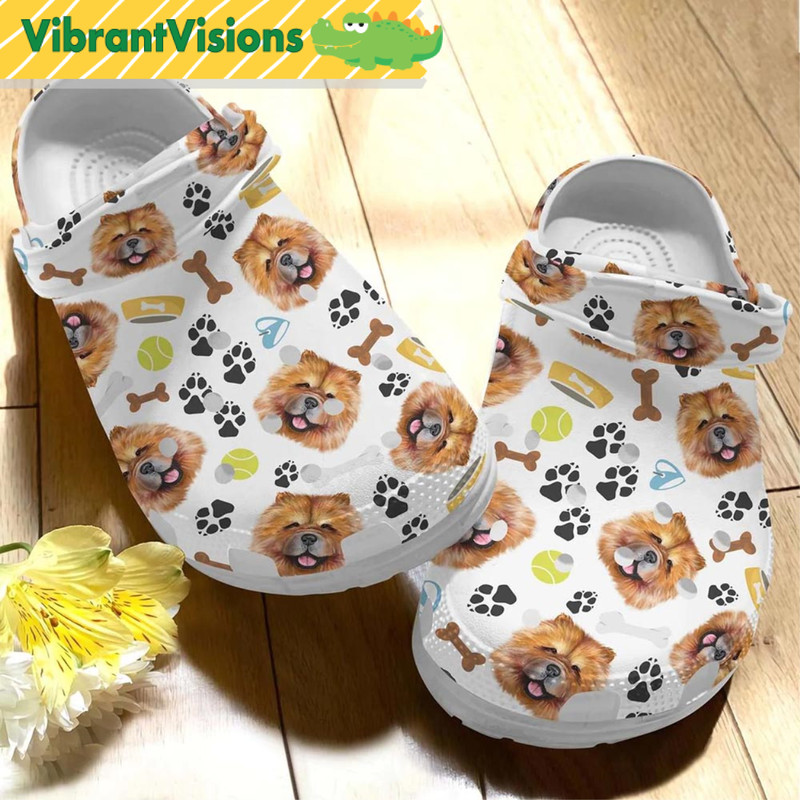 Chow Chow Pattern Crocs - Discover Comfort And Style Clog Shoes With Funny Crocs.jpg