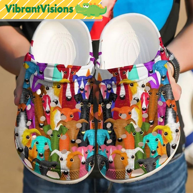 Colorful Greyhound Crocs Shoes - Discover Comfort And Style Clog Shoes With Funny Crocs.jpg