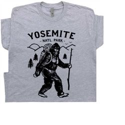 yosemite park t shirt cool bigfoot vintage national park graphic tee funny hiker hiking camp camping t shirt gift for me