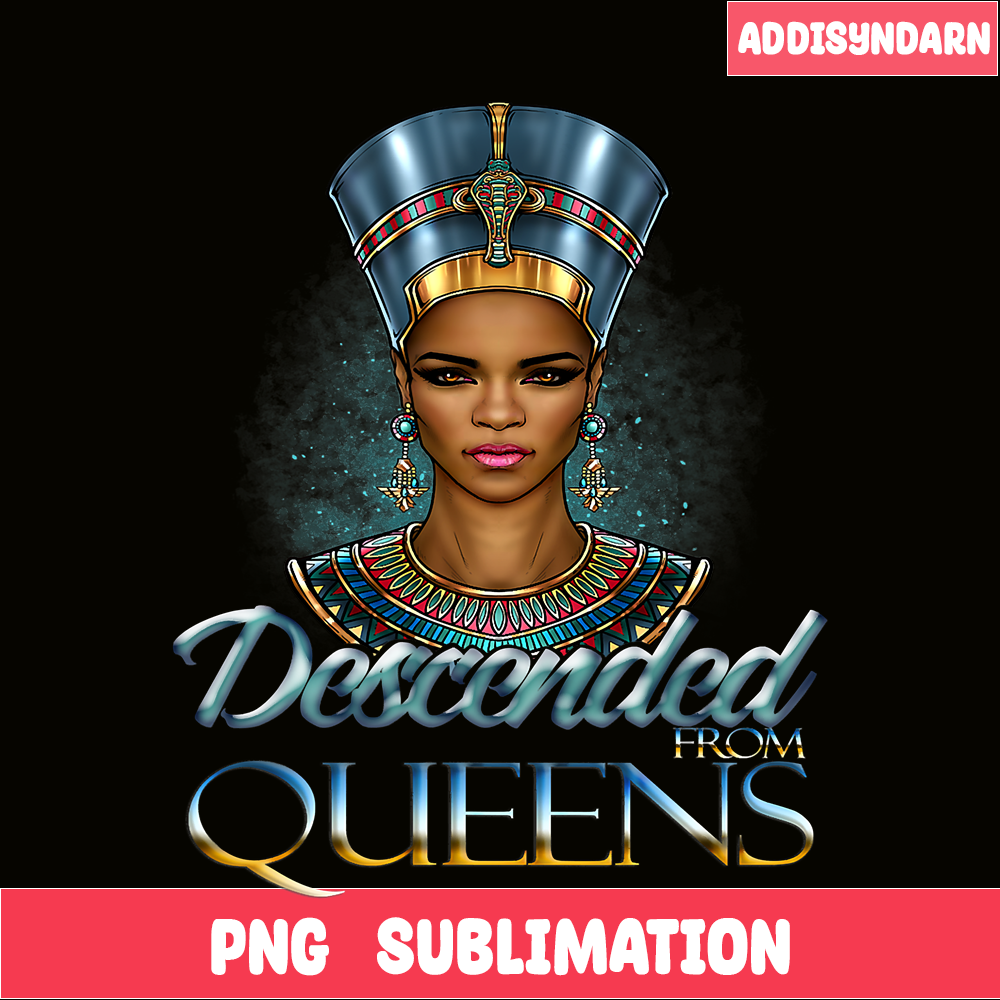 QUE15112341-Desconded Queen PNG, Black Queen PNG, Magic Egypt PNG.png