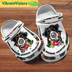 custom name bernese mountains dog crocs