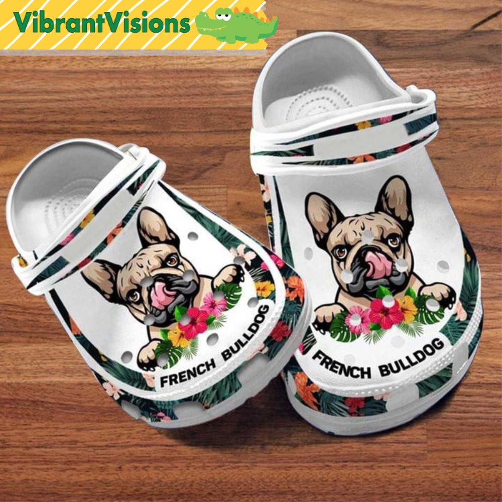 Custom Name French Bulldog Dog Crocs - Discover Comfort And Style Clog Shoes With Funny Crocs.jpg