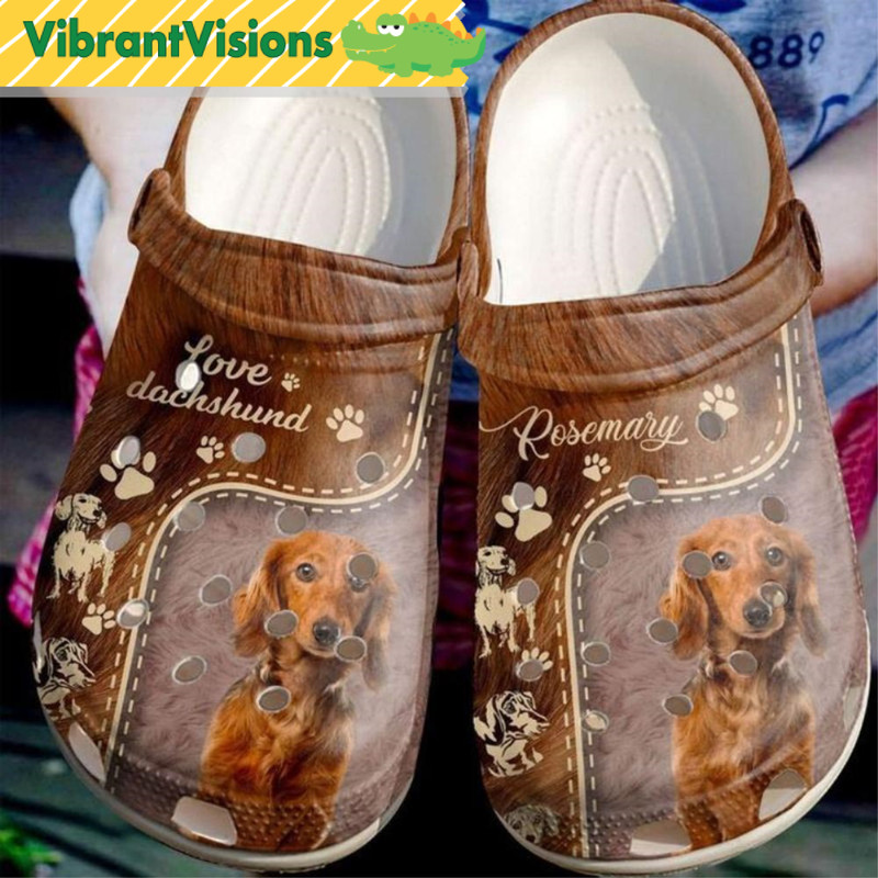 Customized Love Dachshund Dog Crocs - Discover Comfort And Style Clog Shoes With Funny Crocs.jpg