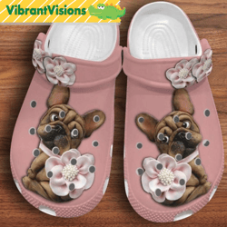 cute french bulldog dog crocs