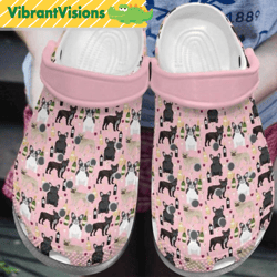 french bulldog and wine pink dog crocs
