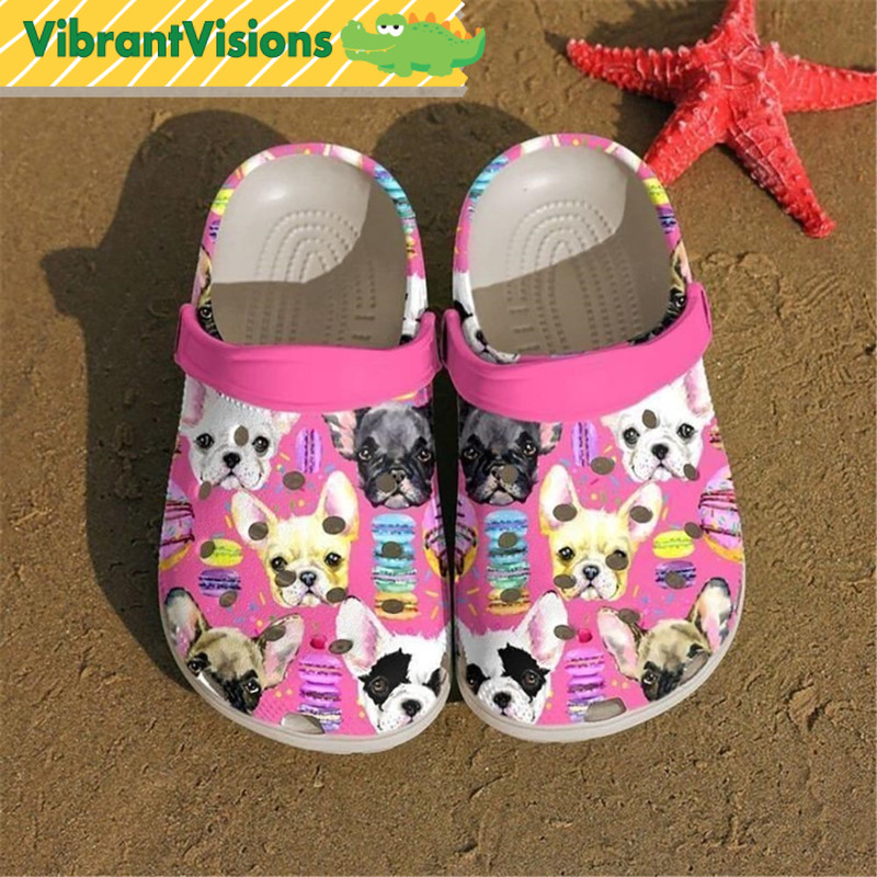 French Bulldog Cutie Pink Crocs - Discover Comfort And Style Clog Shoes With Funny Crocs.jpg