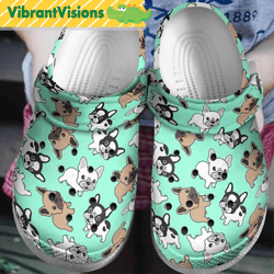 french bulldog lovely green dog crocs