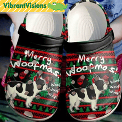 french bulldog merry woofmas dog crocs