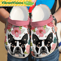 french bulldog mom flower dog in crocs