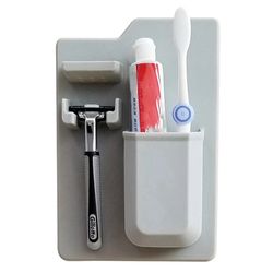 silicone bathroom organizer toothbrush wall holder shaver