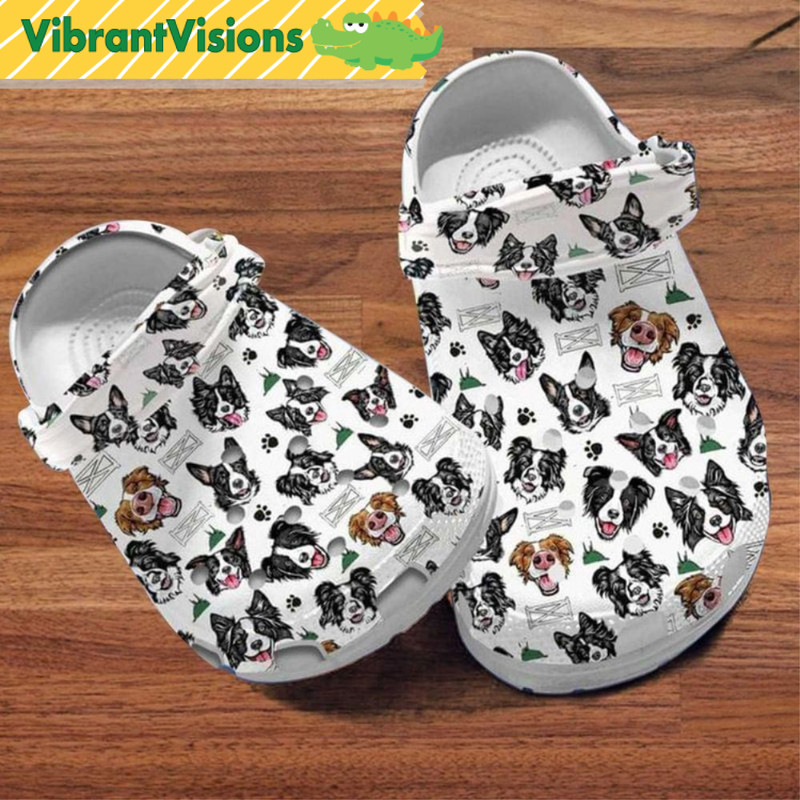 Funny Border Collie Pattern Dog Crocs - Discover Comfort And Style Clog Shoes With Funny Crocs.jpg