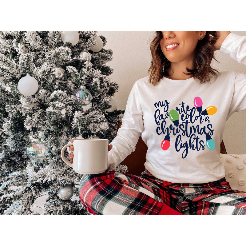 My Favorite Color Is Christmas Lights, Christmas shirt, Merry Christmas Tee, Christmas Family Shirt, Holiday Gift,Matching Shirt.jpg
