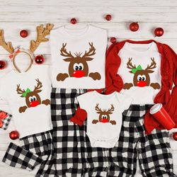 reindeer christmas shirts, christmas family shirts, matching family ,personalized holiday xmas shirt,matching christmas,