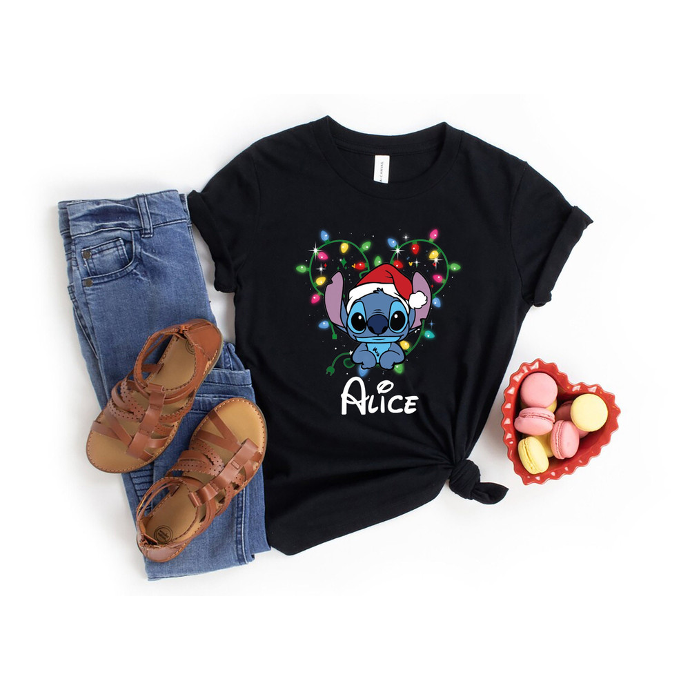 Custom Stitch Shirt, Stitch Christmas Shirt, Stitch Party Shirt, Stitch Santa Shirt, Disney Christmas Shirt, Stitch Shirt, Santa Stitch Tee.jpg