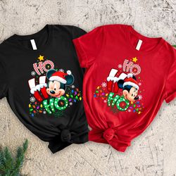 disney mickey minnie christmas ho ho ho shirt, christmas couple sweatshirt, christmas family matching shirt, disney holi