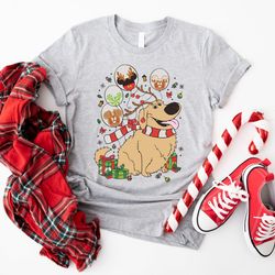 disney pixar up dug dog christmas light shirt, santa dug dog tee, disneyland christmas holiday sweatshirt, disney world