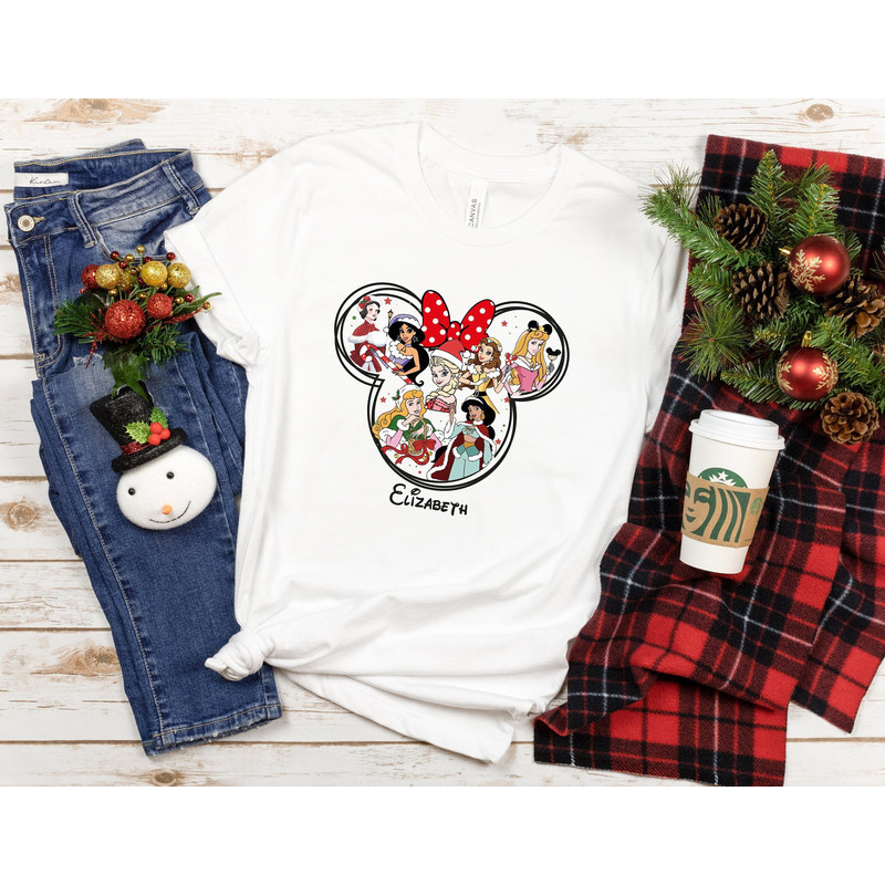 Disney Princess Christmas Shirt, Merry Christmas Princess Team Shirt, Magic Kingdom Tee, Elsa Christmas, Belle Christmas, Princess Anna Tee.jpg
