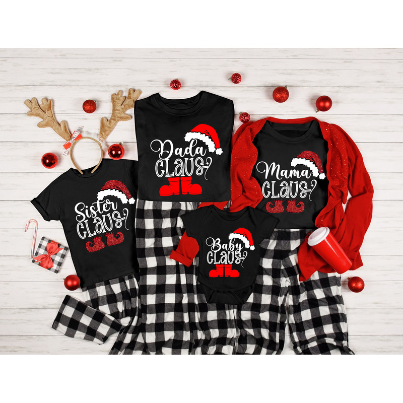 Family Christmas Shirts, Mama Claus Tee, Christmas Matching Shirts, Family Claus Shirt, Daddy Claus Sweatshirt, Christmas Santa Claus Shirt.jpg