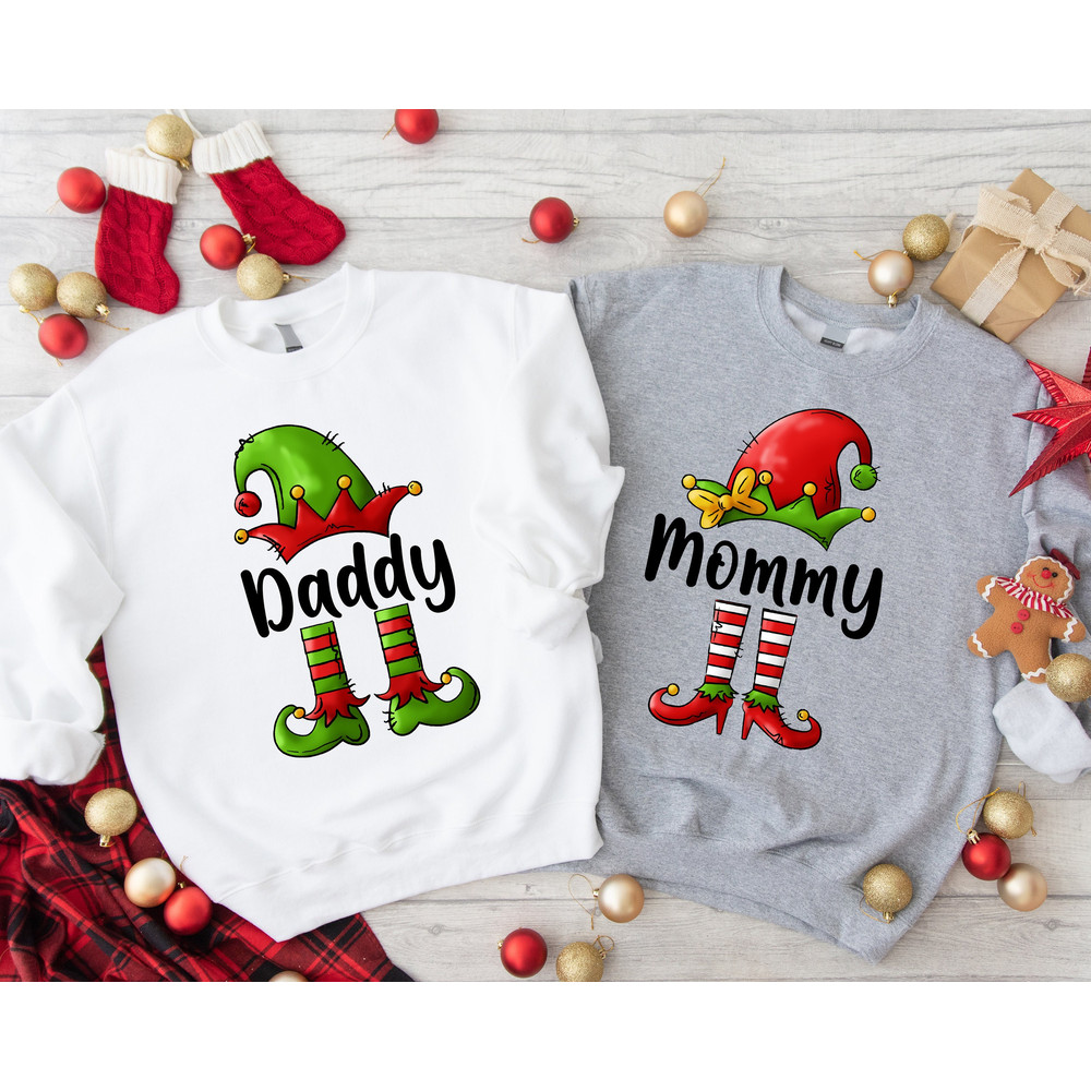 Family Custom Elf Christmas Shirt, Christmas Party Shirt, Custom Elf Shirt, Matching Christmas Family, Daddy Elf Shirt, Mommy Elf Sweatshirt.jpg