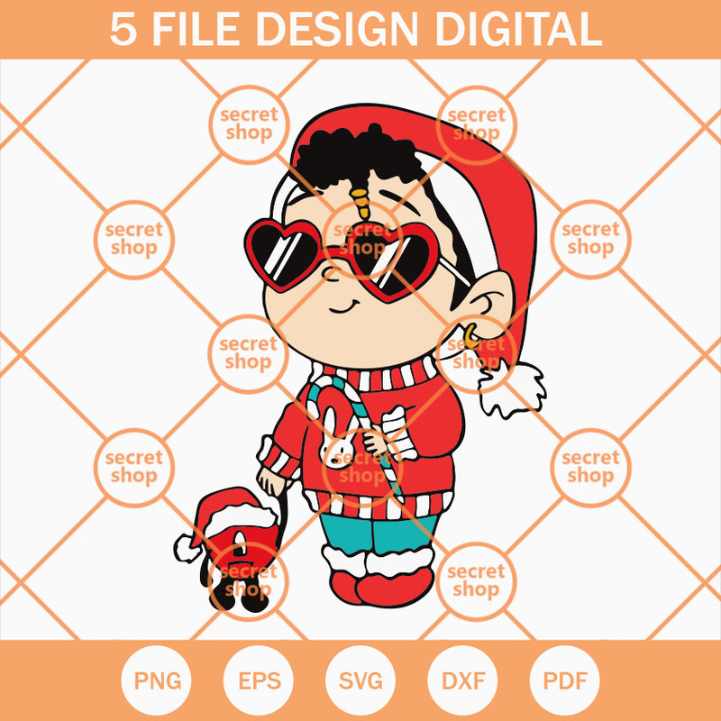 Bad Bunny Christmas SVG, Bad Bunny SVG, Christmas SVG - SVG Secret Shop.jpg