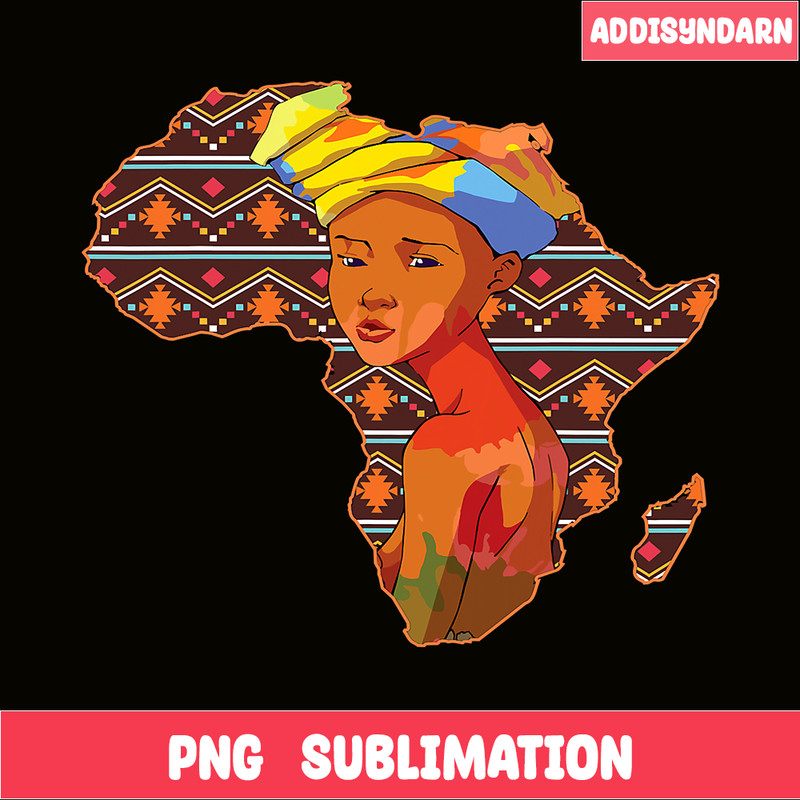 QUE301023125-African American PNG, Black Women Africa PNG, Strong Woman PNG.png