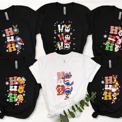 ho ho ho mix shirts, stitch shirt, eeyore shirt,tigger shirt, piglet shirt, winnie the pooh shirt, christmas ho ho ho sh