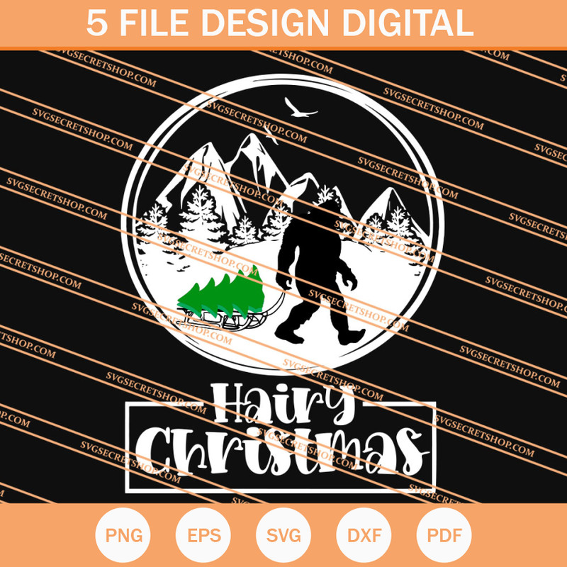 Bigfoot Hairy Christmas SVG, Christmas SVG, Bigfoot SVG - SVG Secret Shop.jpg