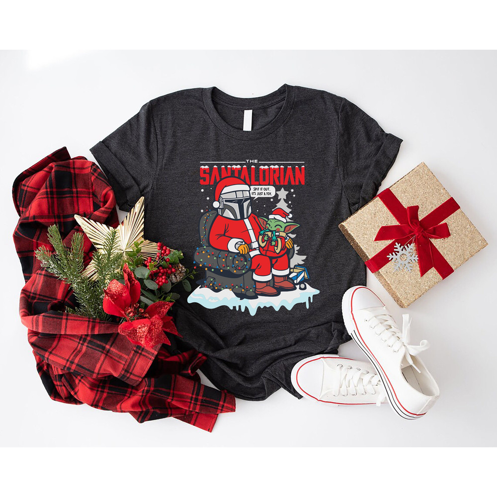 Mandalorian Christmas Shirt, Star Wars Christmas Shirt, Disney Christmas Shirt, Star Wars Xmas, Disneyland Christmas, Yoda Christmas Shirt.jpg