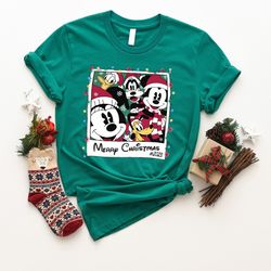 retro mickey and friends sweatshirt, christmas disney shirt, family holiday trip sweatshirt, xmas disneyland, merry chri