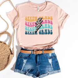 sixth grade leopard shirt, back to school shirt, welcome back to school tee, teacher appreciation shirt, school shirt gi