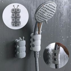 new silicone shower head holder powerful suction reusable removable