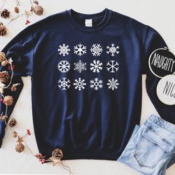 snowflake sweatshirt, winter sweatshirt, christmas sweatshirt, cute winter sweater, christmas gift sweater, holiday swea