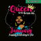 QUE301023134-Queen Was Born In January, Black Women Africa PNG, Happy Birthday PNG.png