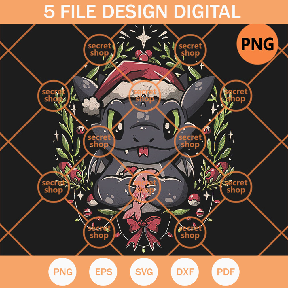 Christmas Dragon PNG, Pokemon Go PNG, Christmas Santa Hat PNG - SVG Secret Shop.jpg